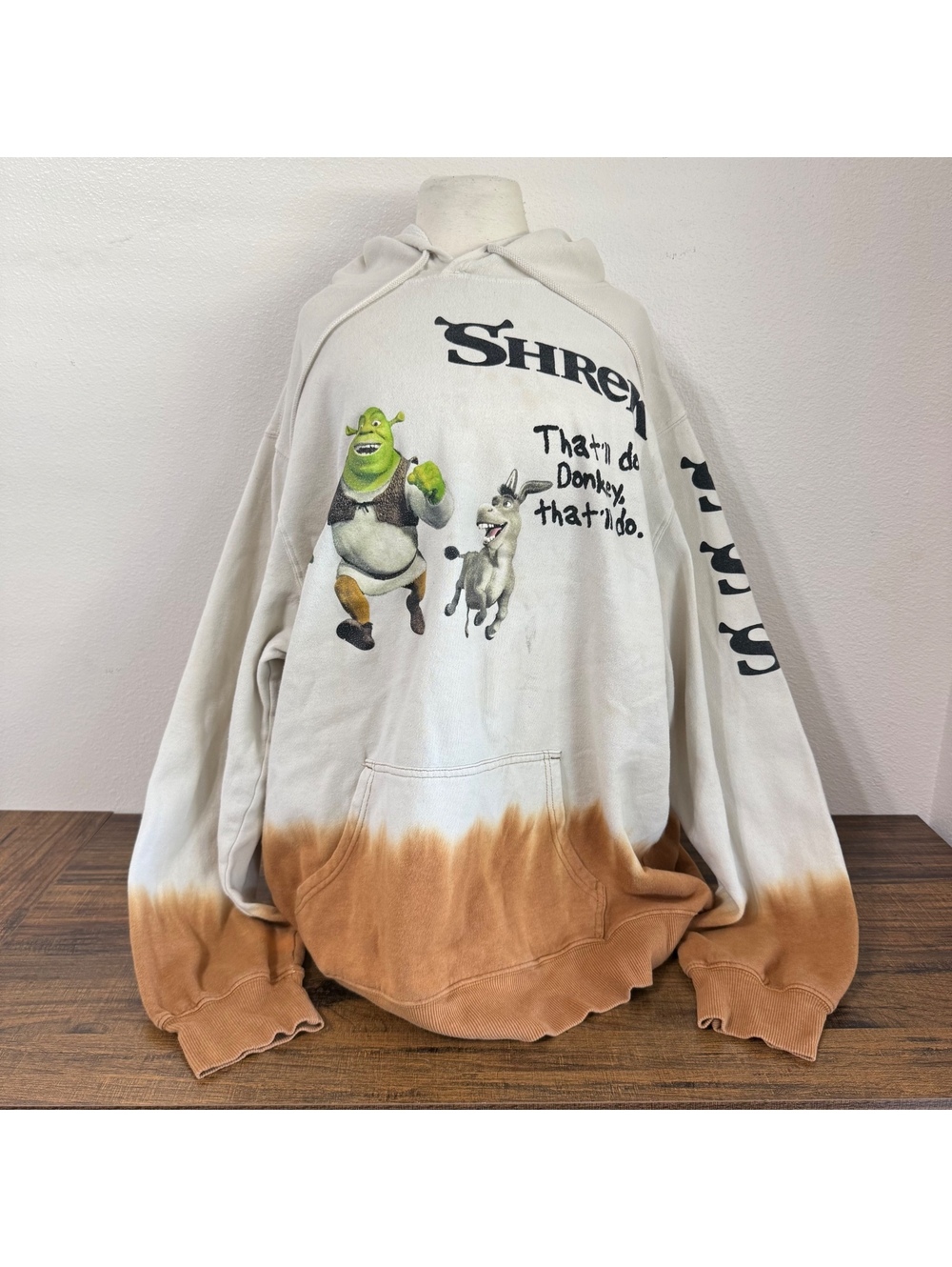 Shrek Graphic Hoodie with Dip-Dye Design Size 2XL